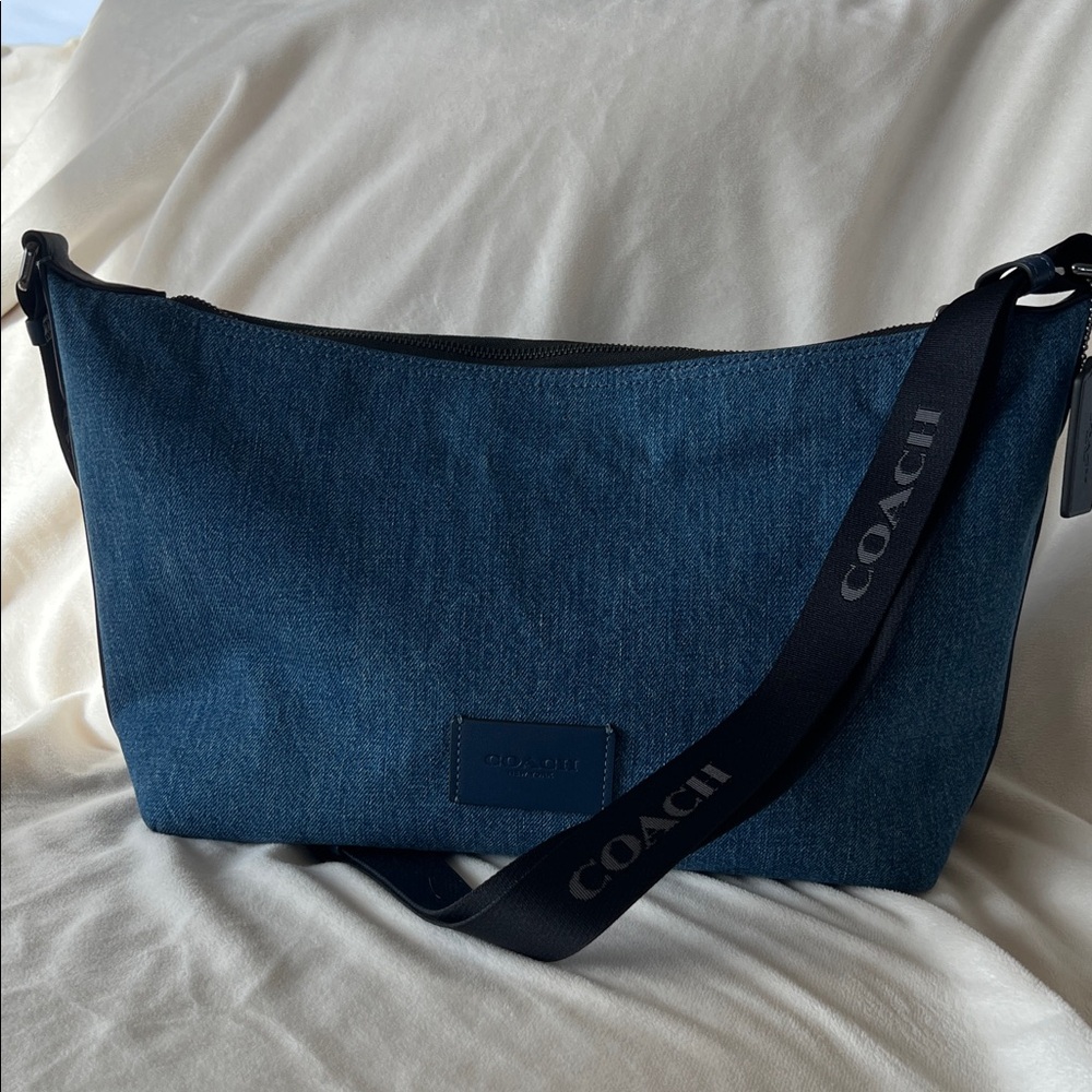 Coach Navy Denim Shoulder Bag